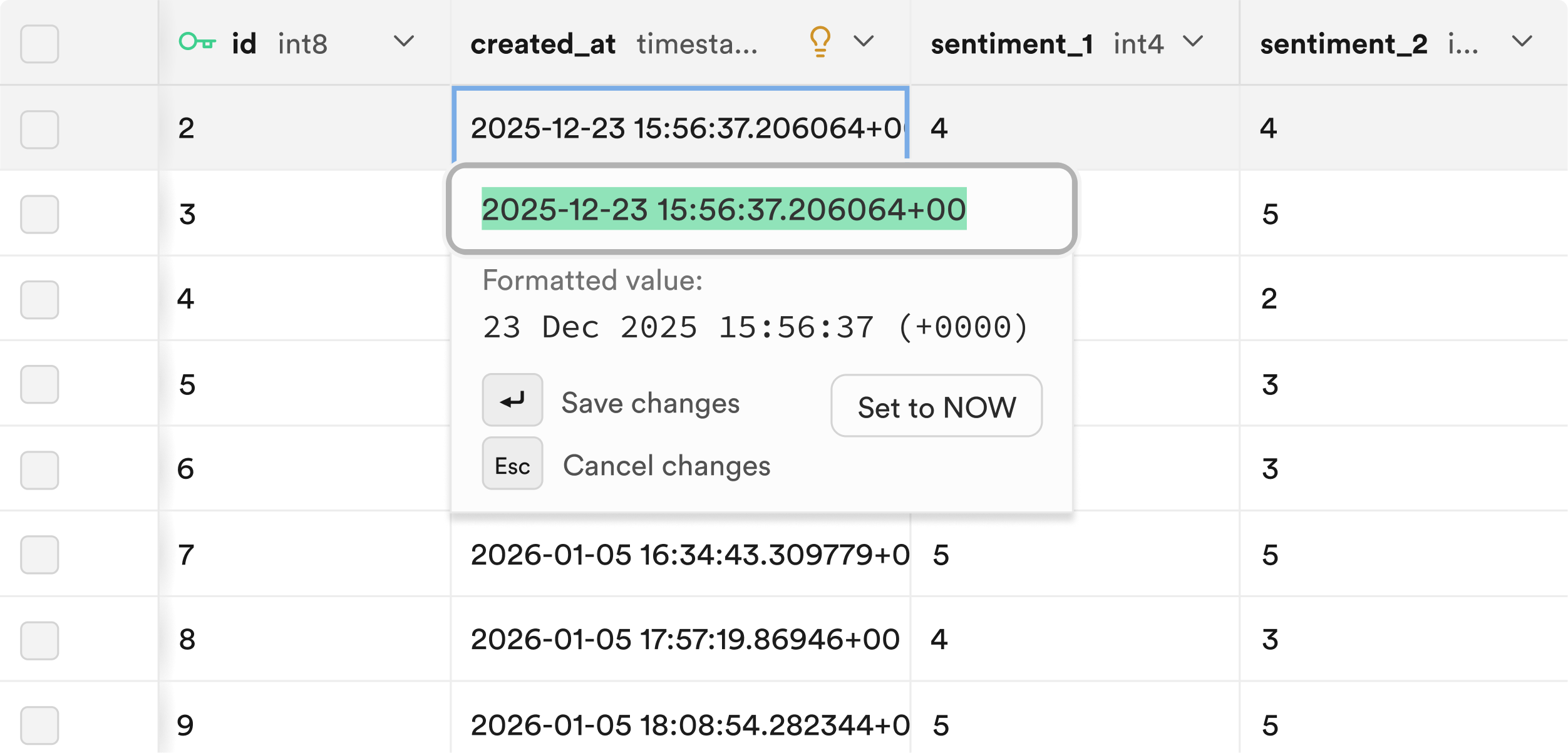 Spreadsheet editing